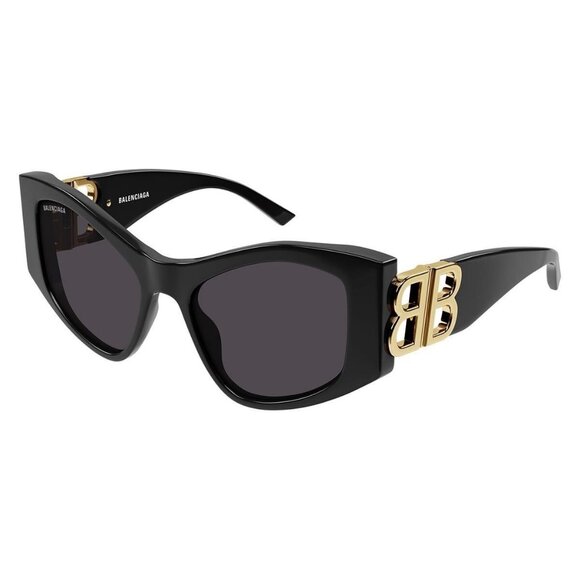 New Authentic  BALENCIAGA Everyday Black Square BB0287S 001 Sunglasses Women - Picture 1 of 7
